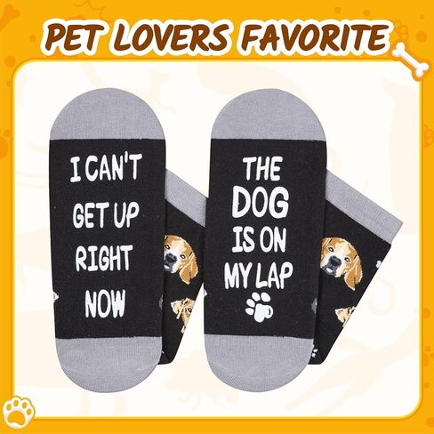 هدايا Zmart Dog Mom للنساء - هدايا لمحبي الكلاب، هدايا مضحكة للكلاب، هدايا ممتعة سخيفة لأمها، جوارب جديدة للكلاب باللون الأسود in Saudi Arabia