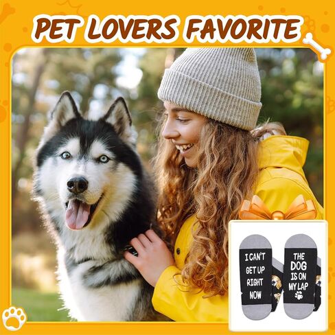 هدايا Zmart Dog Mom للنساء - هدايا لمحبي الكلاب، هدايا مضحكة للكلاب، هدايا ممتعة سخيفة لأمها، جوارب جديدة للكلاب باللون الأسود in Saudi Arabia