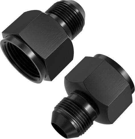 2 Pcs 10AN Female to 6AN Male Flare Reducer Adapter, Hard Aluminum Black Anodized Size Conversion Connector, Automotive Accessories Suitable for Vehicle Fuel Oil Line Modification in Saudi Arabia
