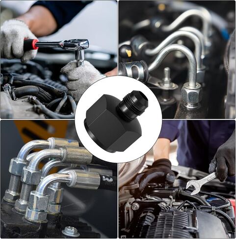 2 Pcs 10AN Female to 6AN Male Flare Reducer Adapter, Hard Aluminum Black Anodized Size Conversion Connector, Automotive Accessories Suitable for Vehicle Fuel Oil Line Modification in Saudi Arabia