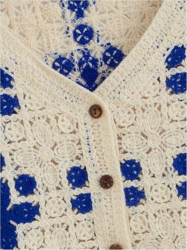 Verdusa Women's Button Front Vest V Neck Sleeveless Knit Crochet Sweater Vest in Saudi Arabia