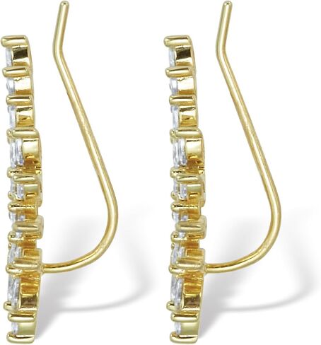 Palm Beach Jewelry 3.20 TCW Marquise Cubic Zirconia 18k Yellow Gold-Plated Ear Pin Earrings in Saudi Arabia