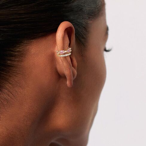أقراط أذن Wearon للنساء ، أصفاد الأذن غير المثقبة ، 6K مجوهرات مطلية بالذهب Zircon Diamond Arrings Hypoallergenic Jewts for Woman in Kuwait