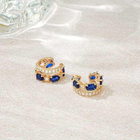 أقراط أذن Wearon للنساء ، أصفاد الأذن غير المثقبة ، 6K مجوهرات مطلية بالذهب Zircon Diamond Arrings Hypoallergenic Jewts for Woman in Kuwait