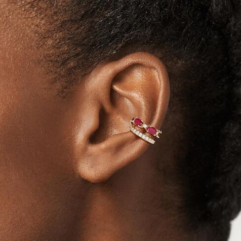 أقراط أذن Wearon للنساء ، أصفاد الأذن غير المثقبة ، 6K مجوهرات مطلية بالذهب Zircon Diamond Arrings Hypoallergenic Jewts for Woman in Kuwait