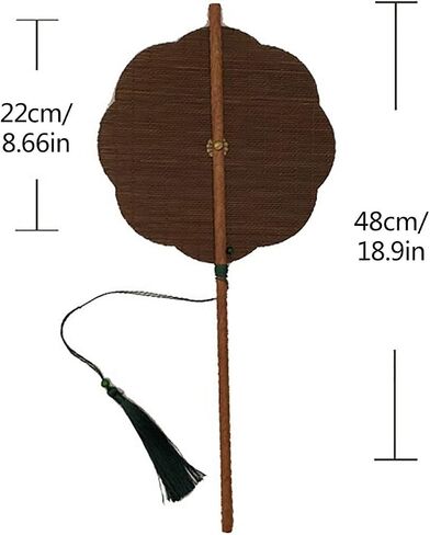مروحة قابلة للطي للنساء ، يمكن لف مروحة الخصر الكلاسيكية الأنيقة في Redwood Long Classical Fan متنازلًا. in Kuwait