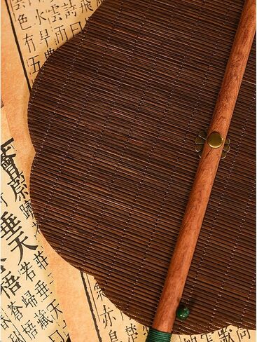 مروحة قابلة للطي للنساء ، يمكن لف مروحة الخصر الكلاسيكية الأنيقة في Redwood Long Classical Fan متنازلًا. in Kuwait