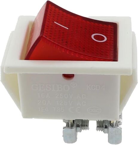 1PCS KCD4 22x28mm جسم أبيض على OFF 16A/250V 4 المسمار دبوس DPST T85 Auto Boat Toggle Switch مع LED 220V in Kuwait