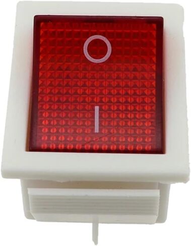 1PCS KCD4 22x28mm جسم أبيض على OFF 16A/250V 4 المسمار دبوس DPST T85 Auto Boat Toggle Switch مع LED 220V in Kuwait