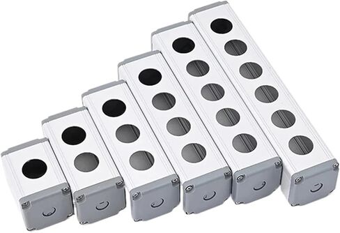 1Pcs 16mm 19mm 22mm Waterproof Aluminium Push Button Switch Box for Metal Buttons Industrial Control Equipment 1 2 3 4 5 6 Hole(Brown,16mm) in Saudi Arabia