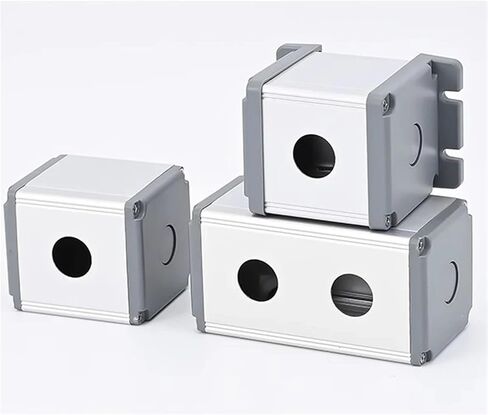 1Pcs 16mm 19mm 22mm Waterproof Aluminium Push Button Switch Box for Metal Buttons Industrial Control Equipment 1 2 3 4 5 6 Hole(Brown,16mm) in Saudi Arabia