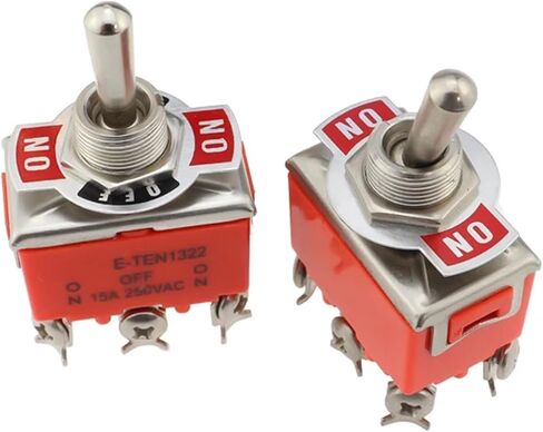 1Pcs Stainless Steel Waterproof Toggle Swith 12V Heavy Duty Toggle Flick Switch ON Off ON Car Metal SPDT SPST P0.05 15A 250V Terminal(Waterproof Cap,1PCS) in Saudi Arabia