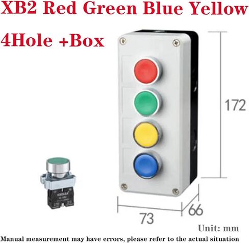 1Pcs XB2 Metal Button Switch Control Box Start Stop Industrial Identification Symbol Self Reset Circular Emergency Stop Switch(Gray) in Saudi Arabia