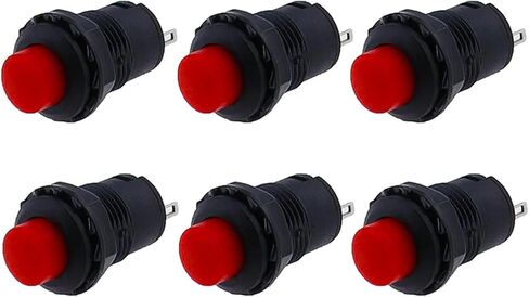 6pcs Self-Lock/Momentary Pushbutton Switches DS427 DS428 12mm Off- ON Push Button Switch 3A /125VAC 1.5A/250VAC DS-427 DS-428(6pcs red,Self Locking) in Saudi Arabia