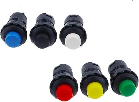 6pcs Self-Lock/Momentary Pushbutton Switches DS427 DS428 12mm Off- ON Push Button Switch 3A /125VAC 1.5A/250VAC DS-427 DS-428(6pcs red,Self Locking) in Saudi Arabia
