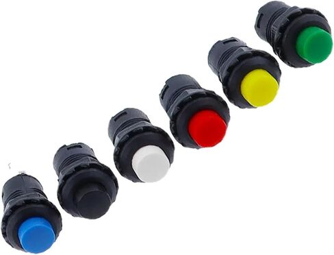 6pcs Self-Lock/Momentary Pushbutton Switches DS427 DS428 12mm Off- ON Push Button Switch 3A /125VAC 1.5A/250VAC DS-427 DS-428(6pcs red,Self Locking) in Saudi Arabia