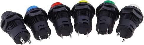 6pcs Self-Lock/Momentary Pushbutton Switches DS427 DS428 12mm Off- ON Push Button Switch 3A /125VAC 1.5A/250VAC DS-427 DS-428(6pcs red,Self Locking) in Saudi Arabia