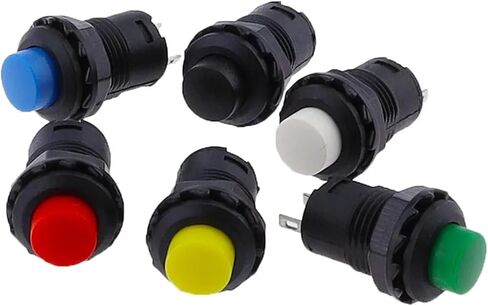6pcs Self-Lock/Momentary Pushbutton Switches DS427 DS428 12mm Off- ON Push Button Switch 3A /125VAC 1.5A/250VAC DS-427 DS-428(6pcs red,Self Locking) in Saudi Arabia