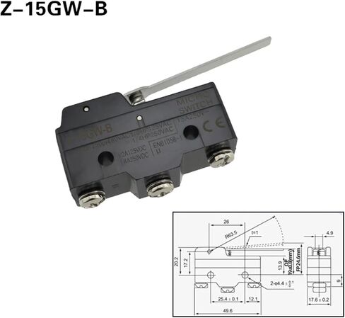 1PCS Z-15GW-B LXW5-11G1 TM-1703 Long Hinge Lever SPDT Basic Limit Switch Microswitch 15a 250V in Saudi Arabia