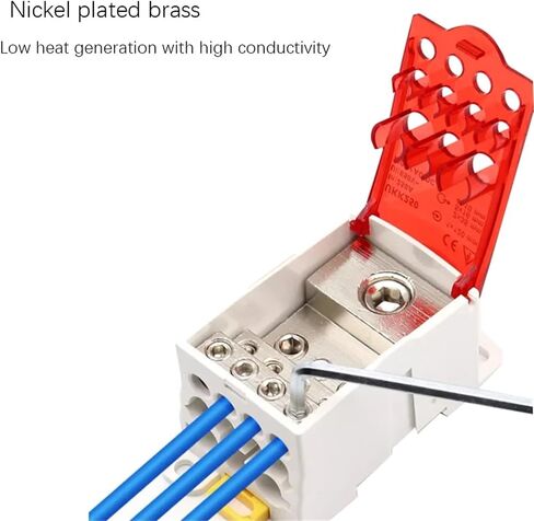 1Pcs Din Rail Terminal Block UKK 80A/125A/160A/250A/400A Distribution Box One in Several Out Power Wire Electrical Connector Junction(UKK 160A,Yellow) in Saudi Arabia