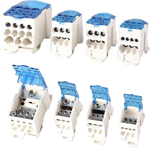 1Pcs Din Rail Terminal Block UKK 80A/125A/160A/250A/400A Distribution Box One in Several Out Power Wire Electrical Connector Junction(UKK 160A,Yellow) in Saudi Arabia