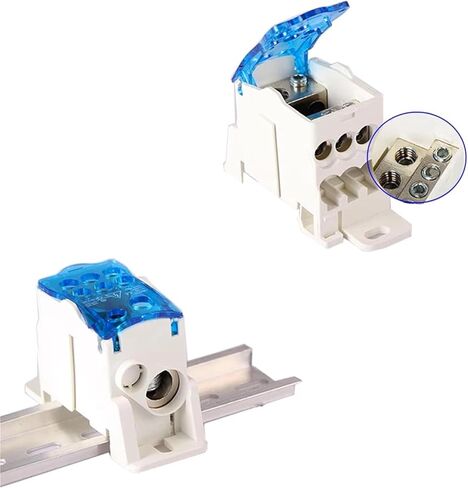 1Pcs Din Rail Terminal Block UKK 80A/125A/160A/250A/400A Distribution Box One in Several Out Power Wire Electrical Connector Junction(UKK 160A,Yellow) in Saudi Arabia