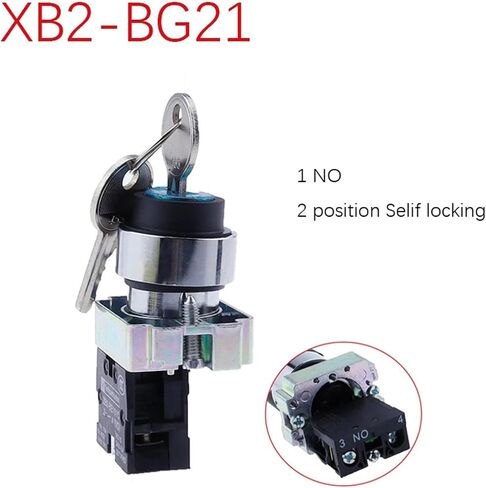1PCS XB2-BG21 XB2-BG33 XB2-BG53 مفتاح التحكم مفتاح التبديل 1NO/2NO 2/3 موقف القفل الذاتي/إعادة ضبط SELL SELCETR SWITCH 22 مم (XB2-BG33) in Saudi Arabia