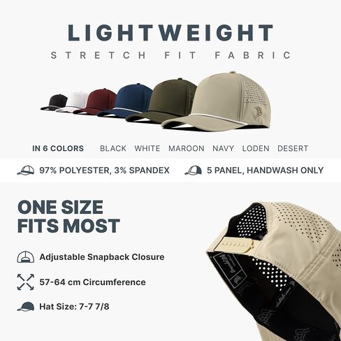 Branded Bills Hardworking PVC Curved 5 Panel Rope, Snapback Closure, Lightweight, Comfortable Baseball Cap in Kuwait