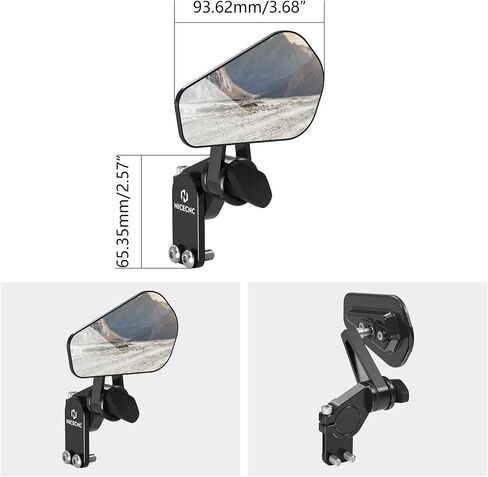 Quick Flip Mirrors Kits Adjustable Folding for Most Motorcycle Hand Guard, Only Two Drilled 1/4" Holes Are Required, Universal Motorcycle Hand Guard Mirrors, Aluminum in Saudi Arabia