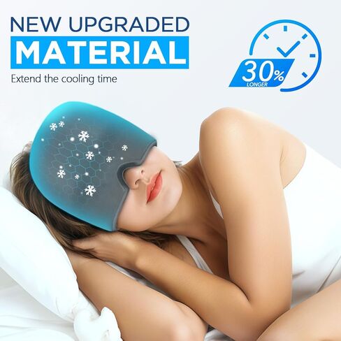 Migraine Relief Cap, Headache Relief Hat for Migraine Cap, Hot and Cold Therapy, Headache Eyes Mask for Stress Relief, Ice Pack Head Wrap for Sinus, Puffy Eyes, Tension,Black in Saudi Arabia