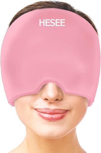 Migraine Relief Cap, Headache Relief Hat for Migraine Cap, Hot and Cold Therapy, Headache Eyes Mask for Stress Relief, Ice Pack Head Wrap for Sinus, Puffy Eyes, Tension,Black in Saudi Arabia
