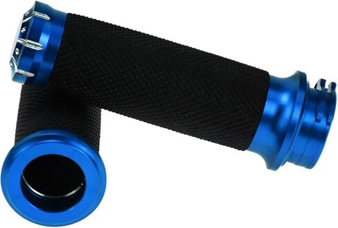 Motorcycle Handlebar Hand Grips 1 inch 25mm Fit for Harley Street Glide Road King Electra Glide Softail Dyna Sportster XL XR 1996-UP Blue in Saudi Arabia