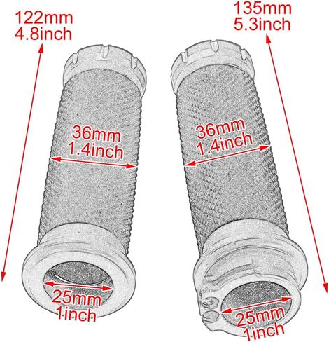 Motorcycle Handlebar Hand Grips 1 inch 25mm Fit for Harley Street Glide Road King Electra Glide Softail Dyna Sportster XL XR 1996-UP Blue in Saudi Arabia