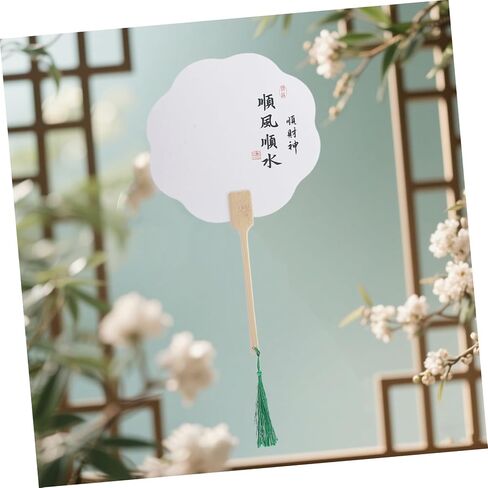 CIIEEO 3PCS الطراز القديم Round Round Handheld Paper Fans Kit للأزياء التخرج الرقص ديكور المنزل الحرف الخفيفة الوزن سهلة التجميع التصميم in Kuwait