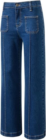 blibean Tween Girls Wide Leg Jeans Zimbaplatinum Demin Pants Size 6-15 Years in Kuwait