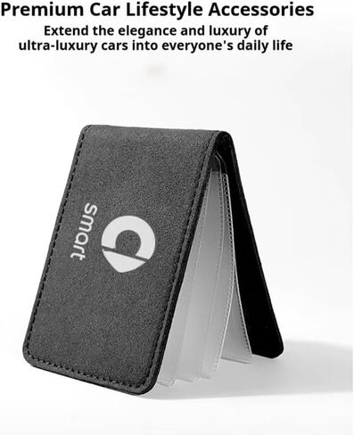 حامل رخصة قيادة جلدية لـ Smart Electric Drive 2012 2013 2014 ، Slim ، حماية النوافذ ، إكسسوارات السيارات ، محفظة حامل بطاقة السيارة ، حامل بطاقة الائتمان ، الأحمر in Kuwait