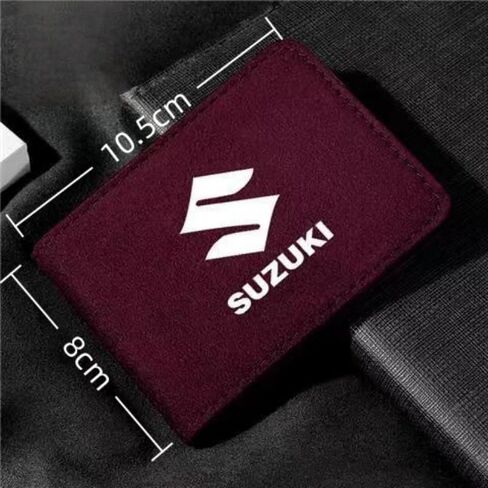 حامل رخصة قيادة الجلود لـ Suzuki Ignis 2016 2017 2018 2019 2020 2021 2022 ، حماية النافذة ، وملحقات السيارات ، ومحفظة بطاقة السيارة ، وحامل بطاقة الائتمان ، والبني in Kuwait
