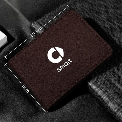 حامل رخصة قيادة جلدية لـ Smart Electric Drive 2012 2013 2014 ، Slim ، حماية النوافذ ، إكسسوارات السيارات ، محفظة حامل بطاقة السيارة ، حامل بطاقة الائتمان ، الأحمر in Kuwait