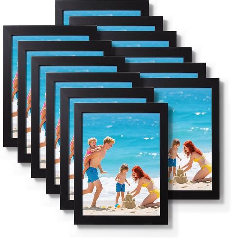 مجموعة إطارات صور مقاس 12 × 12 بوصة مكونة من 3 قطع، عرض الصور مقاس 8 × 8 بوصة مع حصيرة أو 12 × 12 بوصة بدون حصيرة، إطار صورة مع حبيبات خشبية سوداء للتركيب على الحائط أو عرض سطح الطاولة in Saudi Arabia