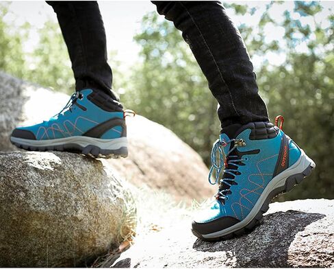 Men's Hiking Shoes Waterproof Anti Slip Hiking Boots Outdoor Lightweight Trekking Sneakers in Kuwait