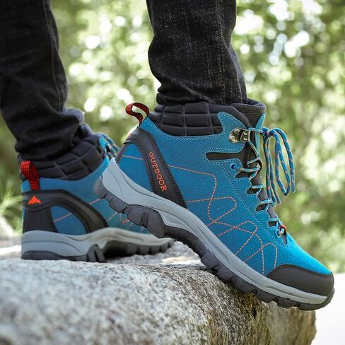 Men's Hiking Shoes Waterproof Anti Slip Hiking Boots Outdoor Lightweight Trekking Sneakers in Kuwait
