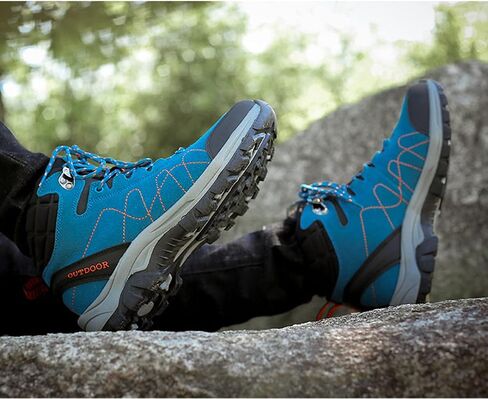 Men's Hiking Shoes Waterproof Anti Slip Hiking Boots Outdoor Lightweight Trekking Sneakers in Kuwait
