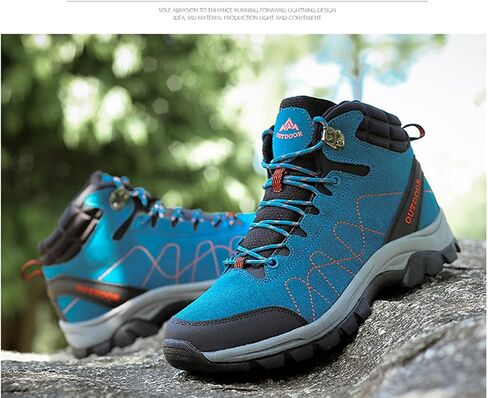 Men's Hiking Shoes Waterproof Anti Slip Hiking Boots Outdoor Lightweight Trekking Sneakers in Kuwait