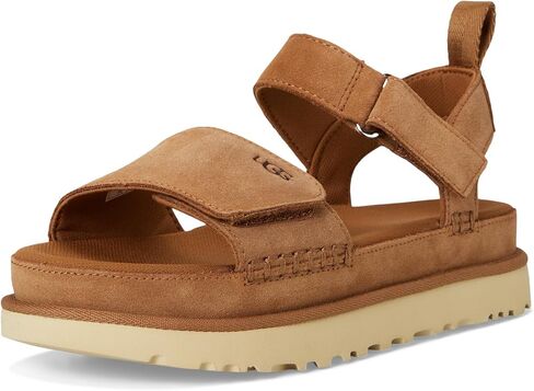 UGG Women's GOLDENSTAR Flat Sandal, Jasmine Leather, 12 in Saudi Arabia