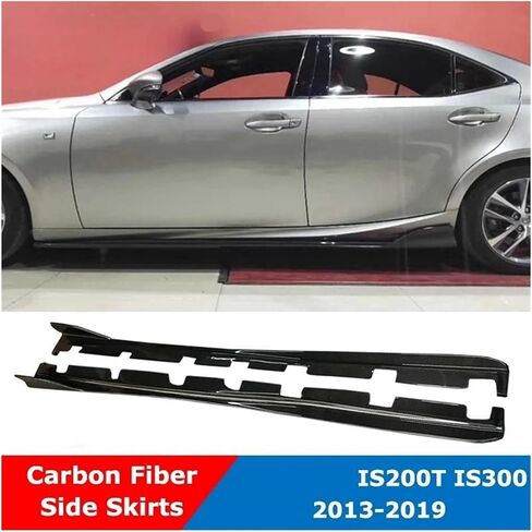 A Style Real Carbon Fiber Door Aprons Side Skirts Compatible For Lexus IS200T IS250 IS300 IS Car Model 2013-2019(Carbon Fiber) in Saudi Arabia