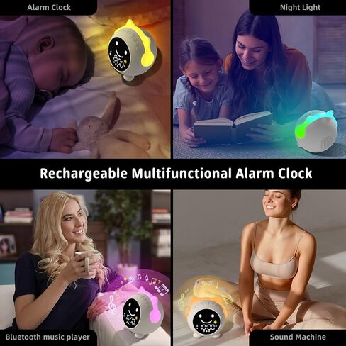 Sleep Training Clock, Kids Alarm Clock with Night Light & Nap Timer, Time to Wake Alarm Clock for Kids, Children's Sleep Trainer, Kids Wake Up Light, Sleep Sound Machine in Saudi Arabia