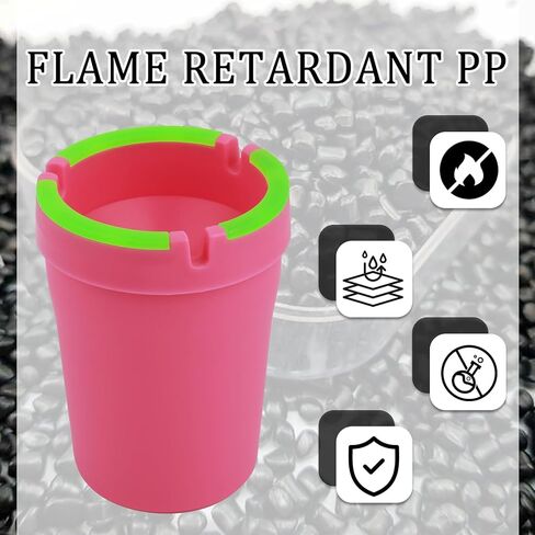 Car Ashtrays for Cup Holder Smell Proof,Multi-Functional Smokeless Ashtray for Car Storing Cigarettes,Rubbish,Ashtray with Lid Smell Proof for Most Vehicles (Pink) in Kuwait