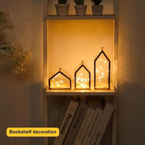 Glass Candle Holder Set of 3, Black Copper Frame Candle Holders Birthday Gifts for Women, Men, Friends, House Warming Gifts New Home Table Top Home Decor for Living Room, Mantels, Coffee Tables in Saudi Arabia