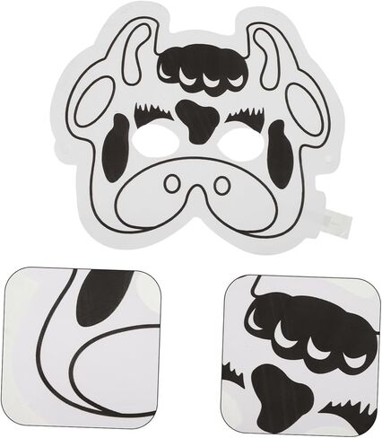 Totority 1SET Graffiti Balloon Mask أقنعة حيوانية قابلة للطلاء فارغة للأولاد والبنات مشروع الفن الإبداعي للاحتفالات بالهالوين وعطلات in Kuwait