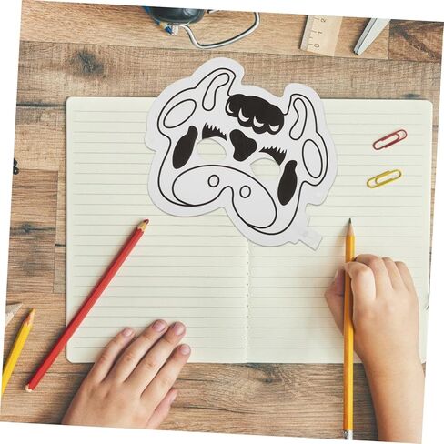 Totority 1SET Graffiti Balloon Mask أقنعة حيوانية قابلة للطلاء فارغة للأولاد والبنات مشروع الفن الإبداعي للاحتفالات بالهالوين وعطلات in Kuwait